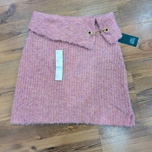 Brand New Chic Pink Knit Mini Skirt